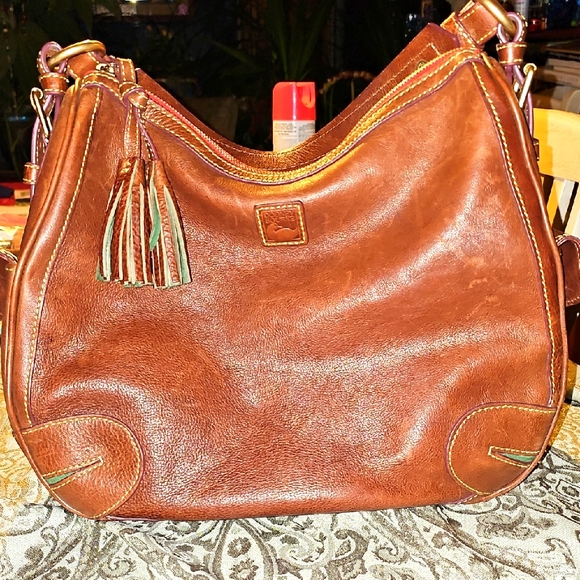 Dooney & Bourke Brown Leather Shoulder Bag,  Florentine,Italian